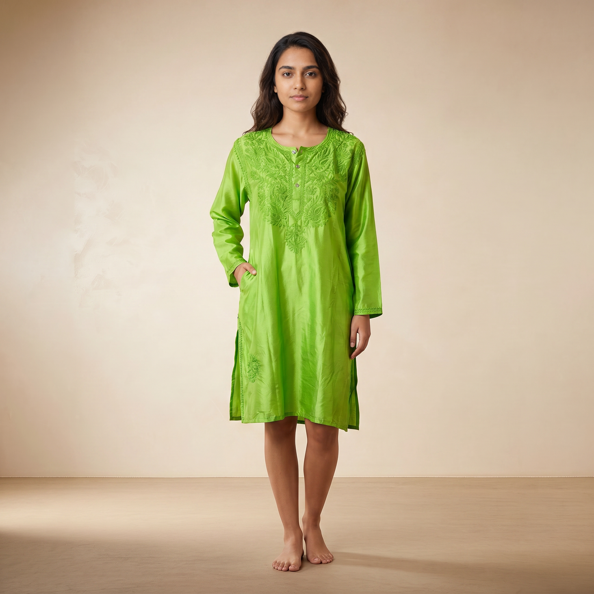 INDIAN GREEN DRESS