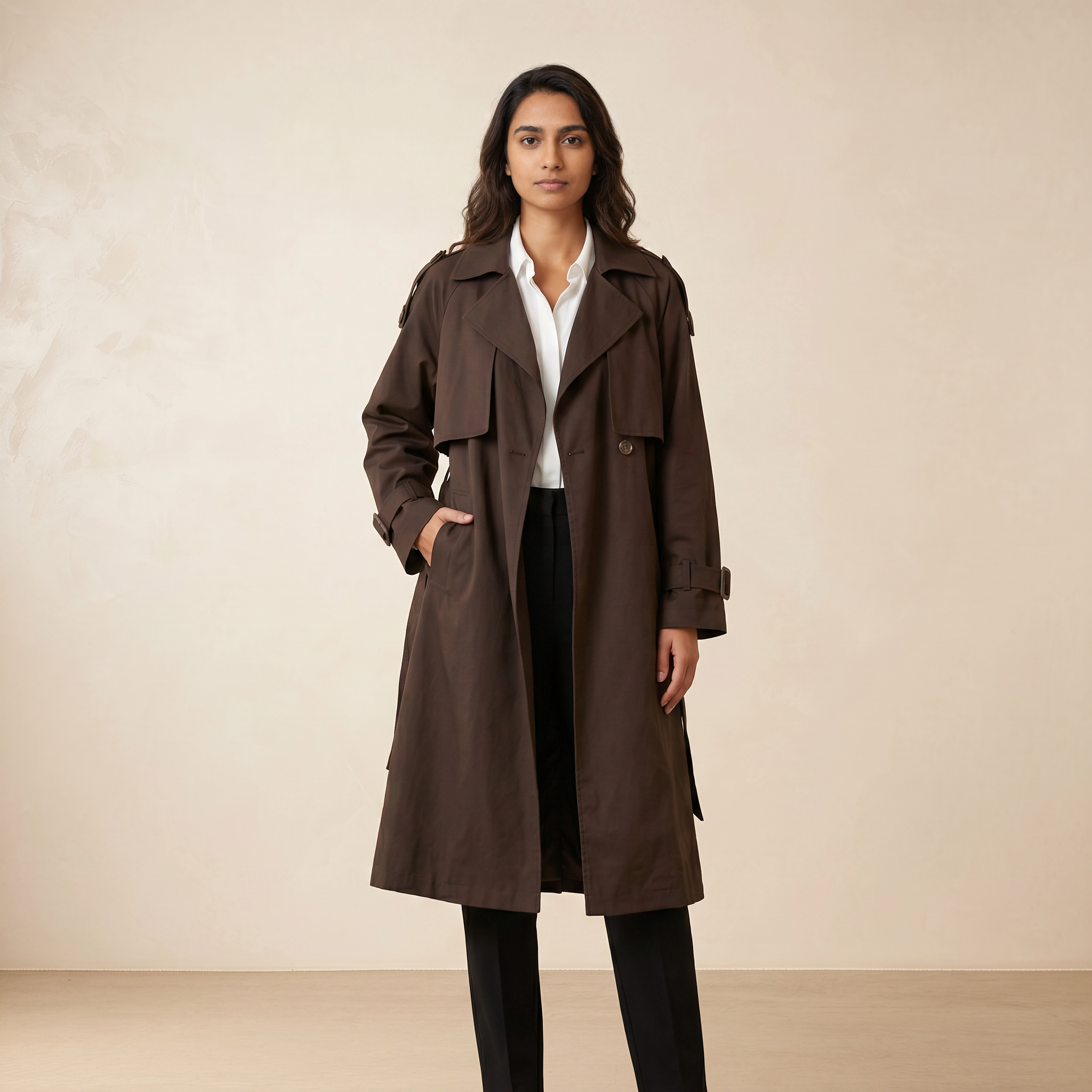 BROWN TRENCH COAT