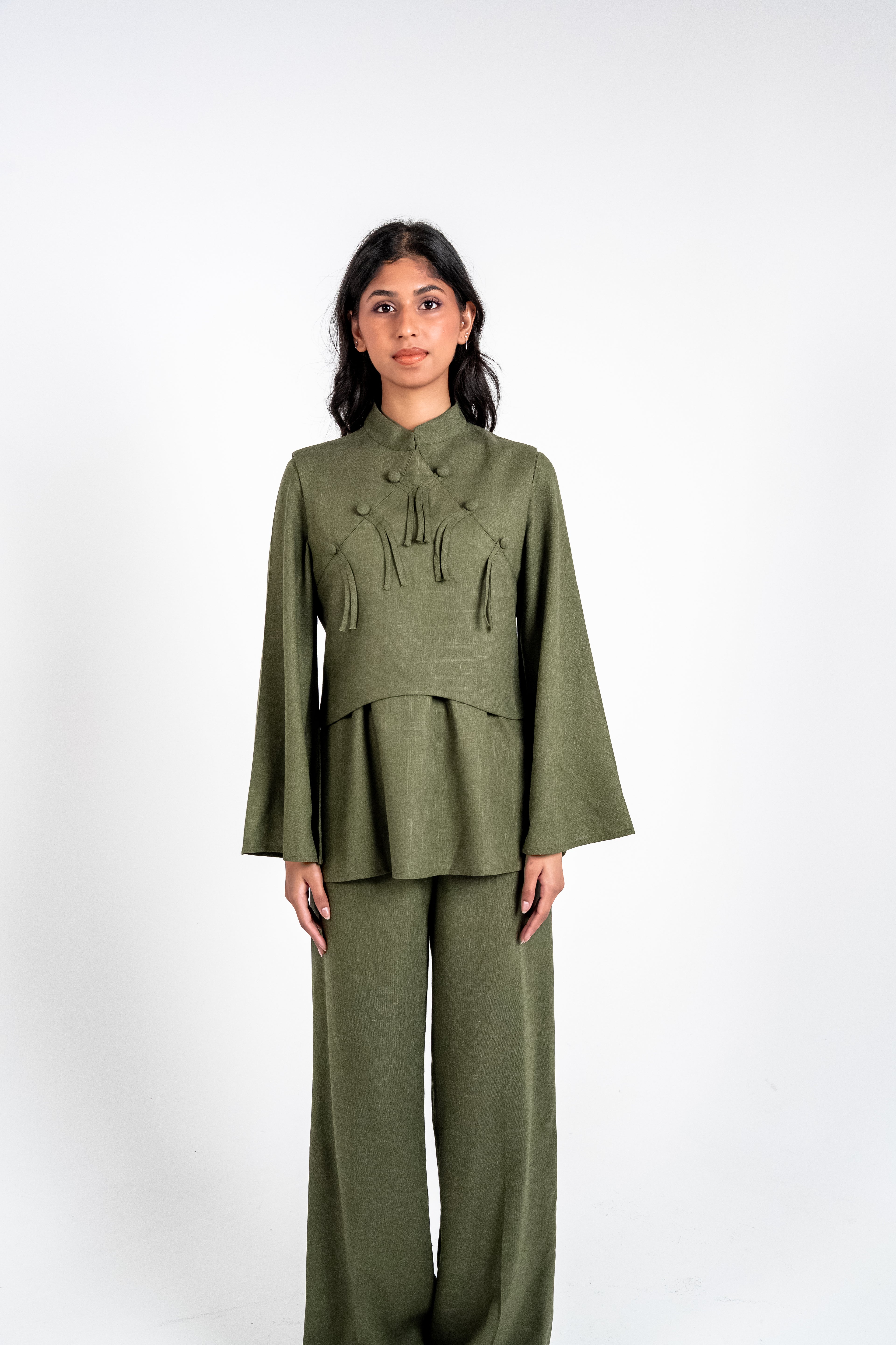 Linen Olive  Set