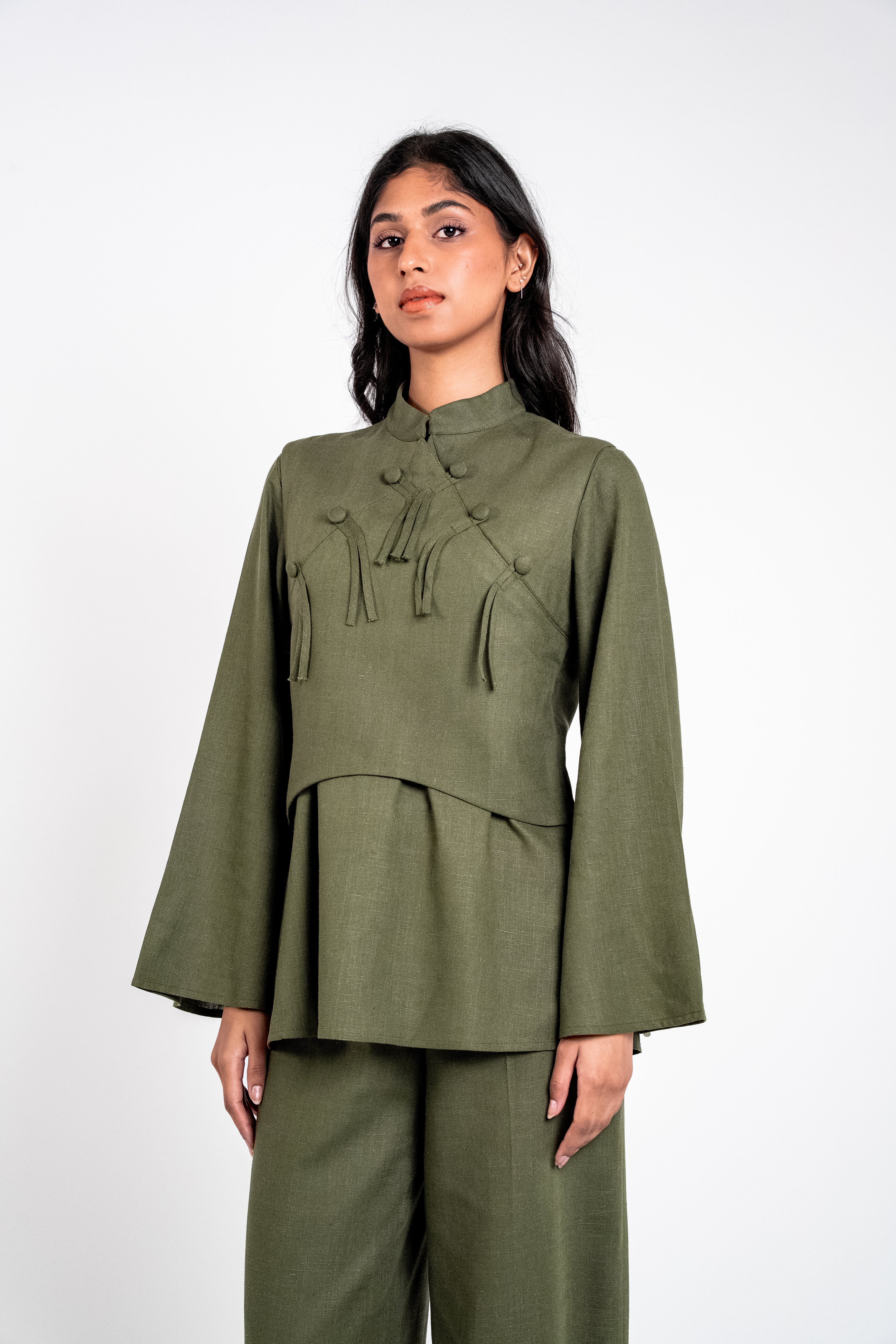 Linen Olive  Set