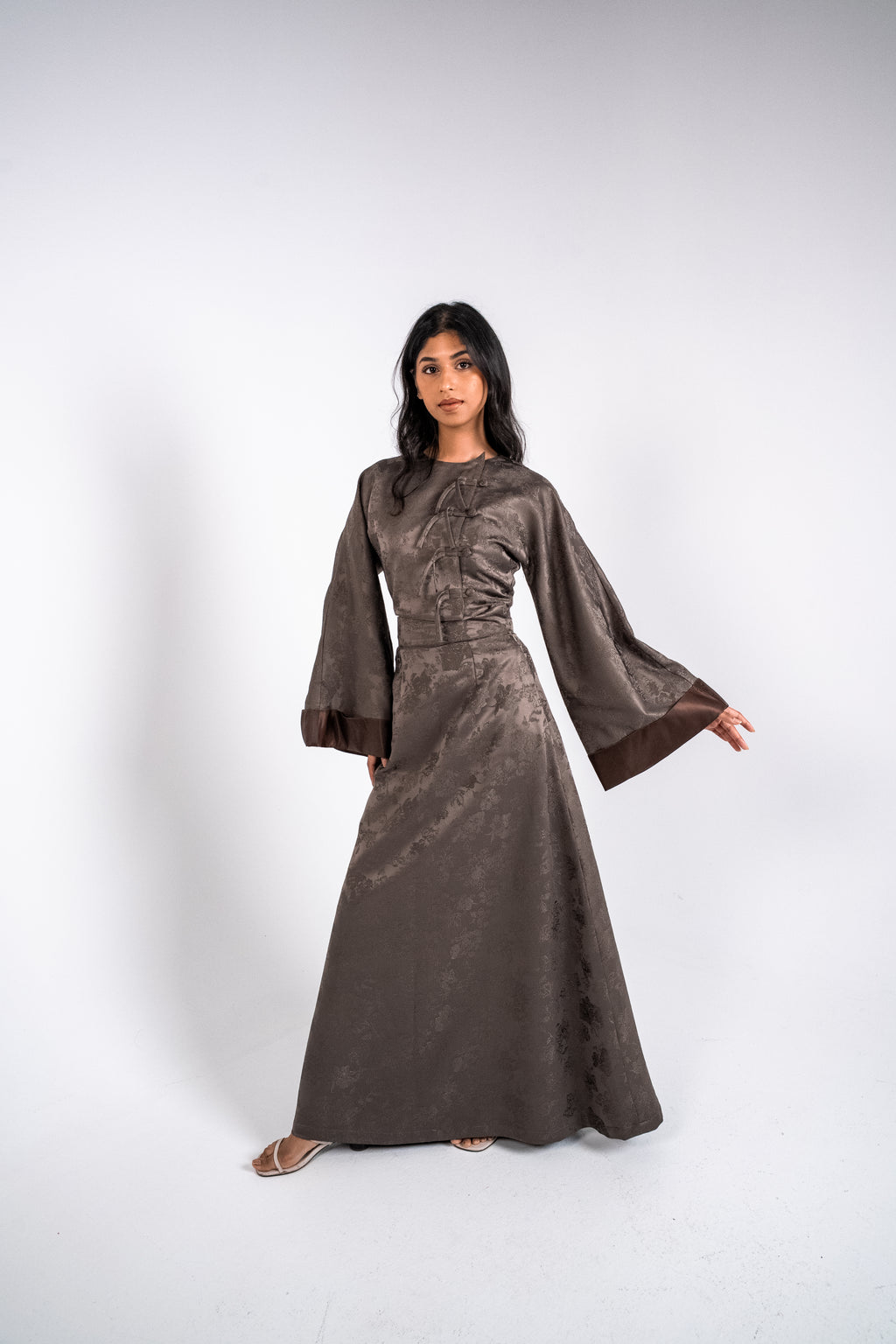 Gray Silk Dress