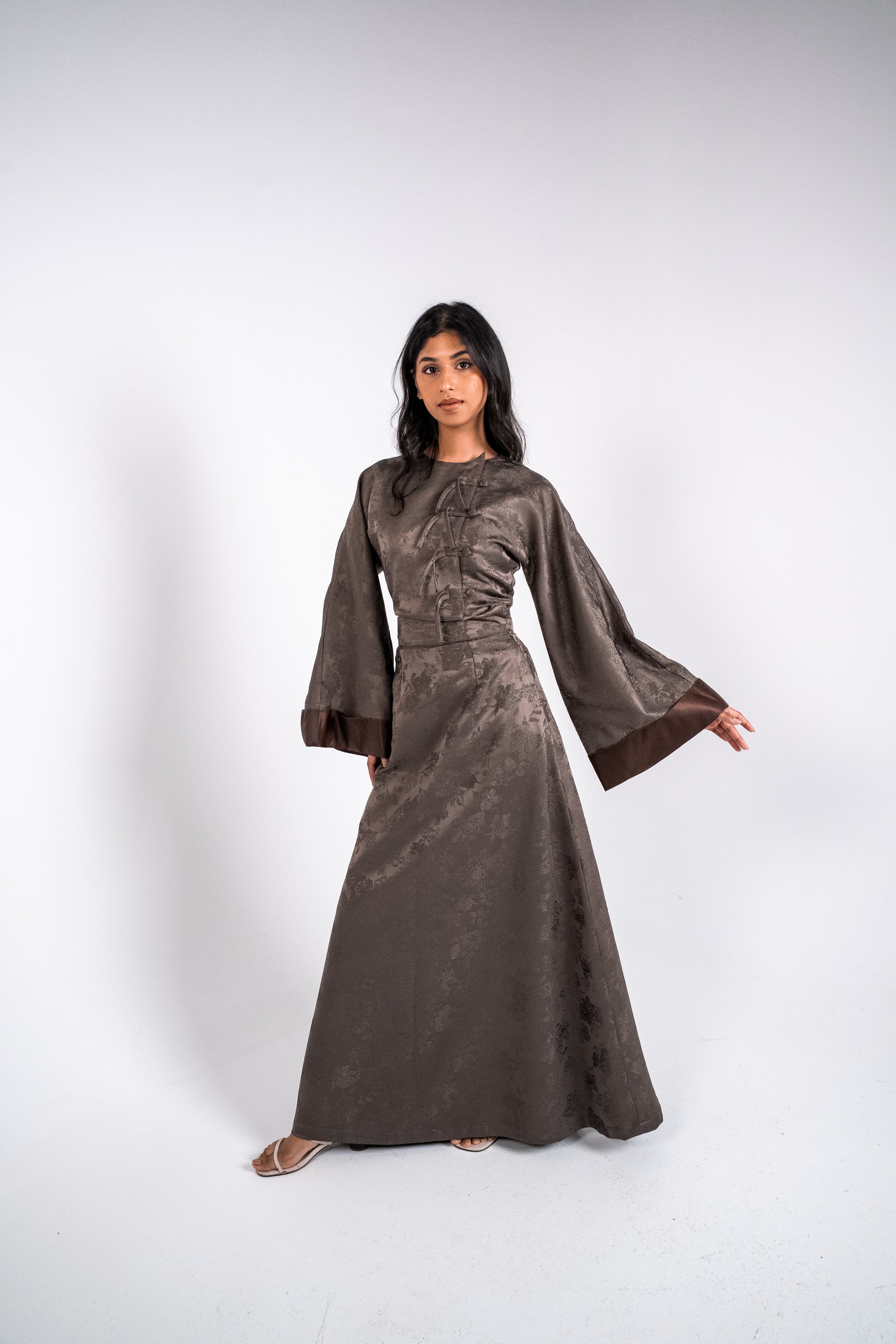 Gray Silk Dress