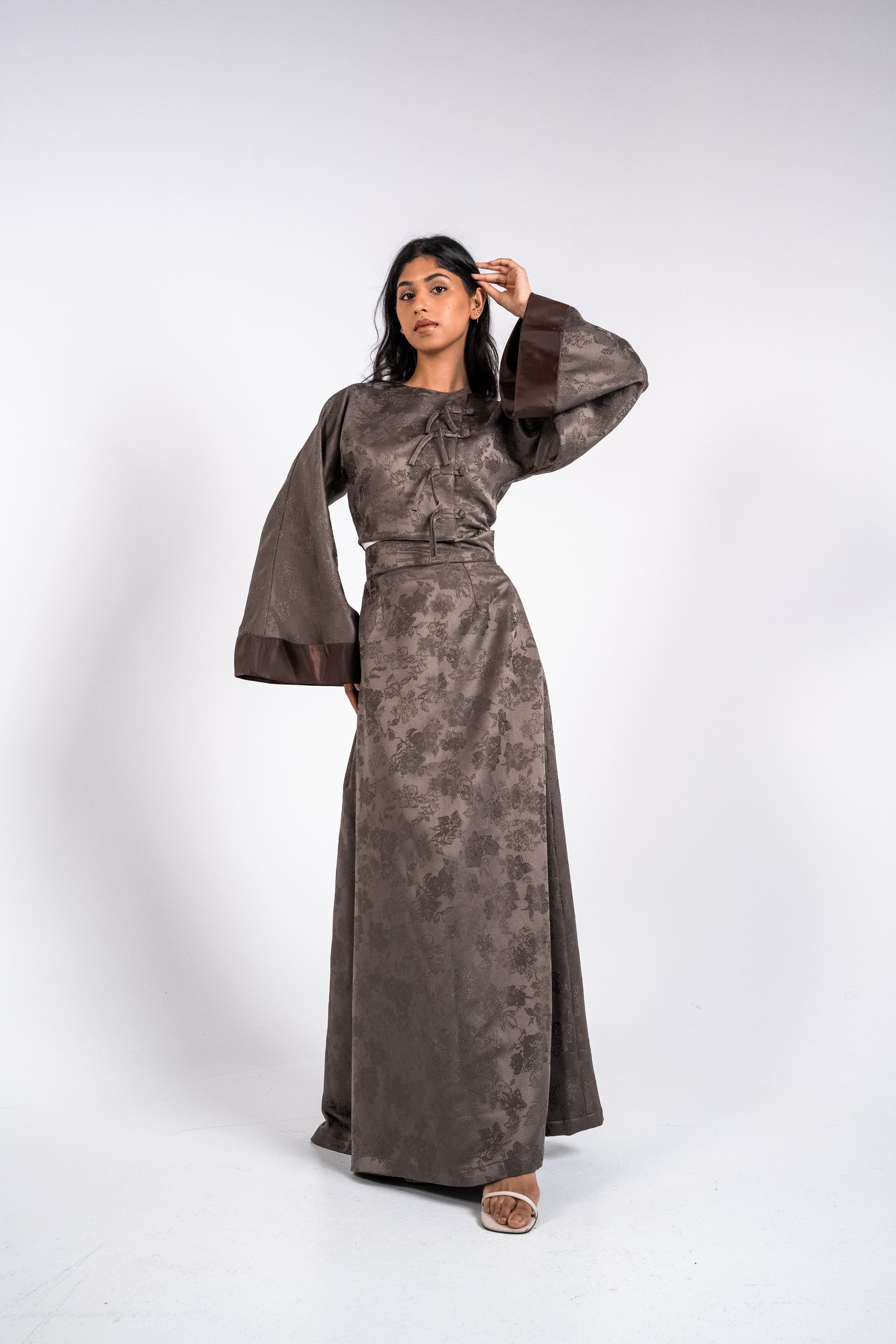 Gray Silk Dress