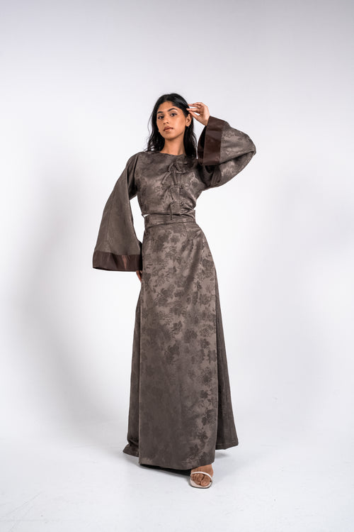 Gray Silk Dress