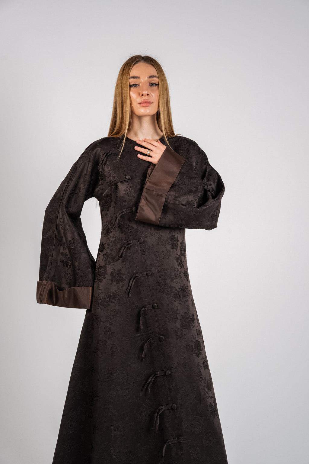 Brown Silk Dress