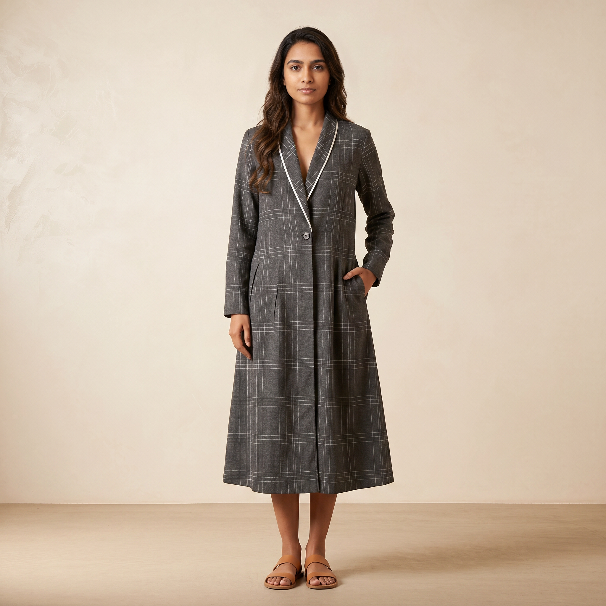 GREY JACKET DRESS