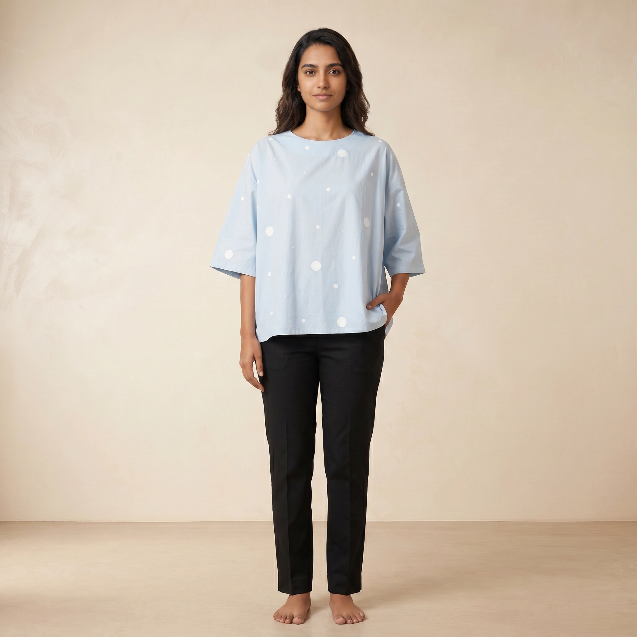 THE WHITE POLAKA DOT SHIRT