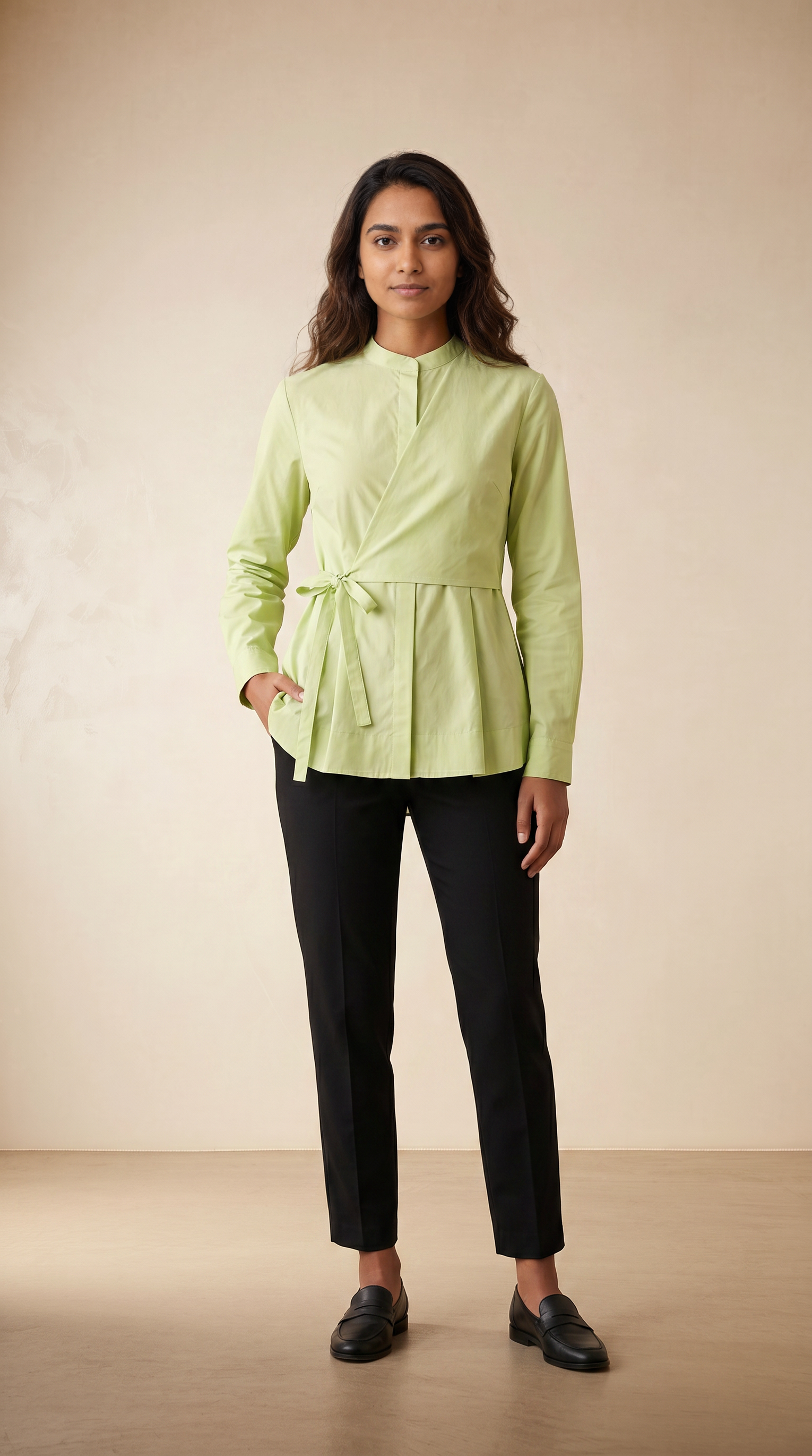 LIME WRAP BLOUSE