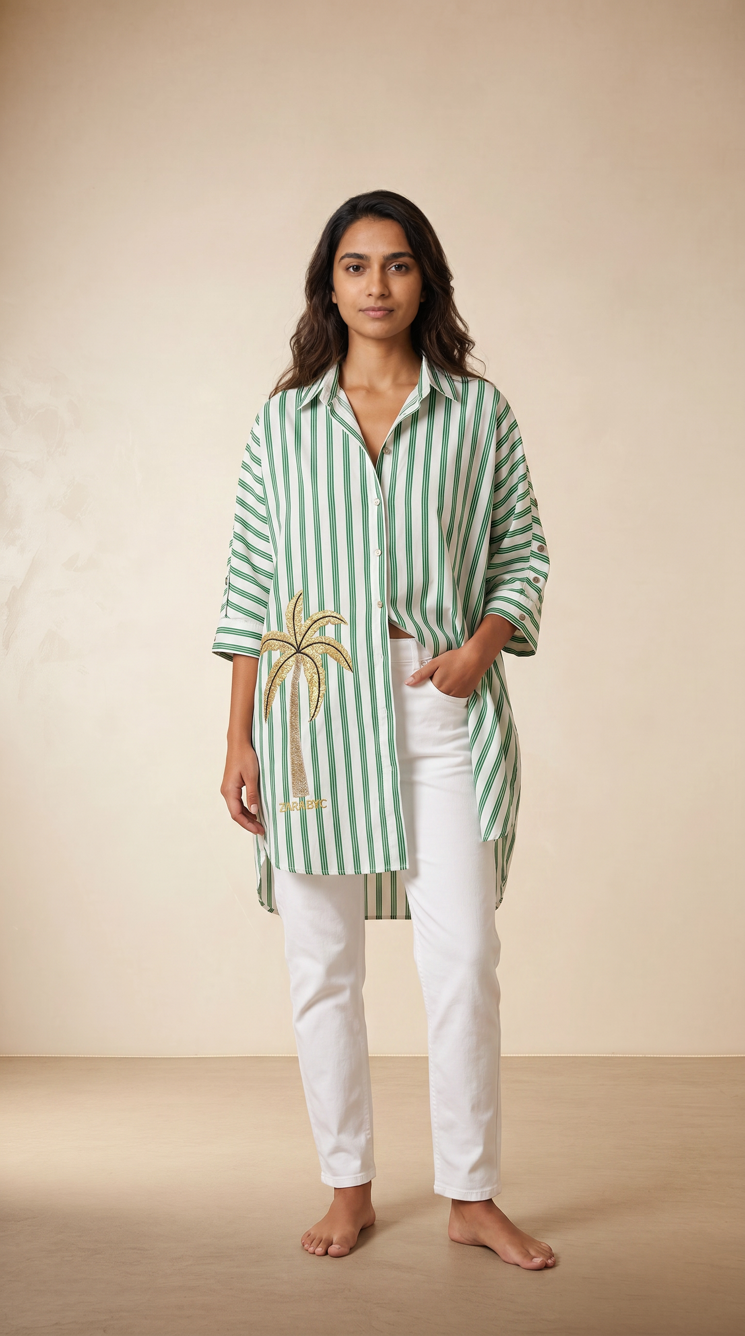 GREEN PALM SHIRT